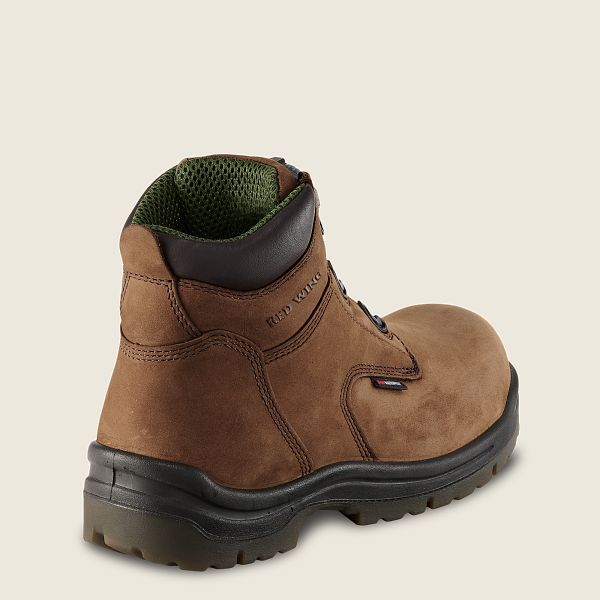 レッド ウィング(Red Wing) King Toe® - 6インチ防水安全つま先 ブーツ メンズ ブラウン JP26759